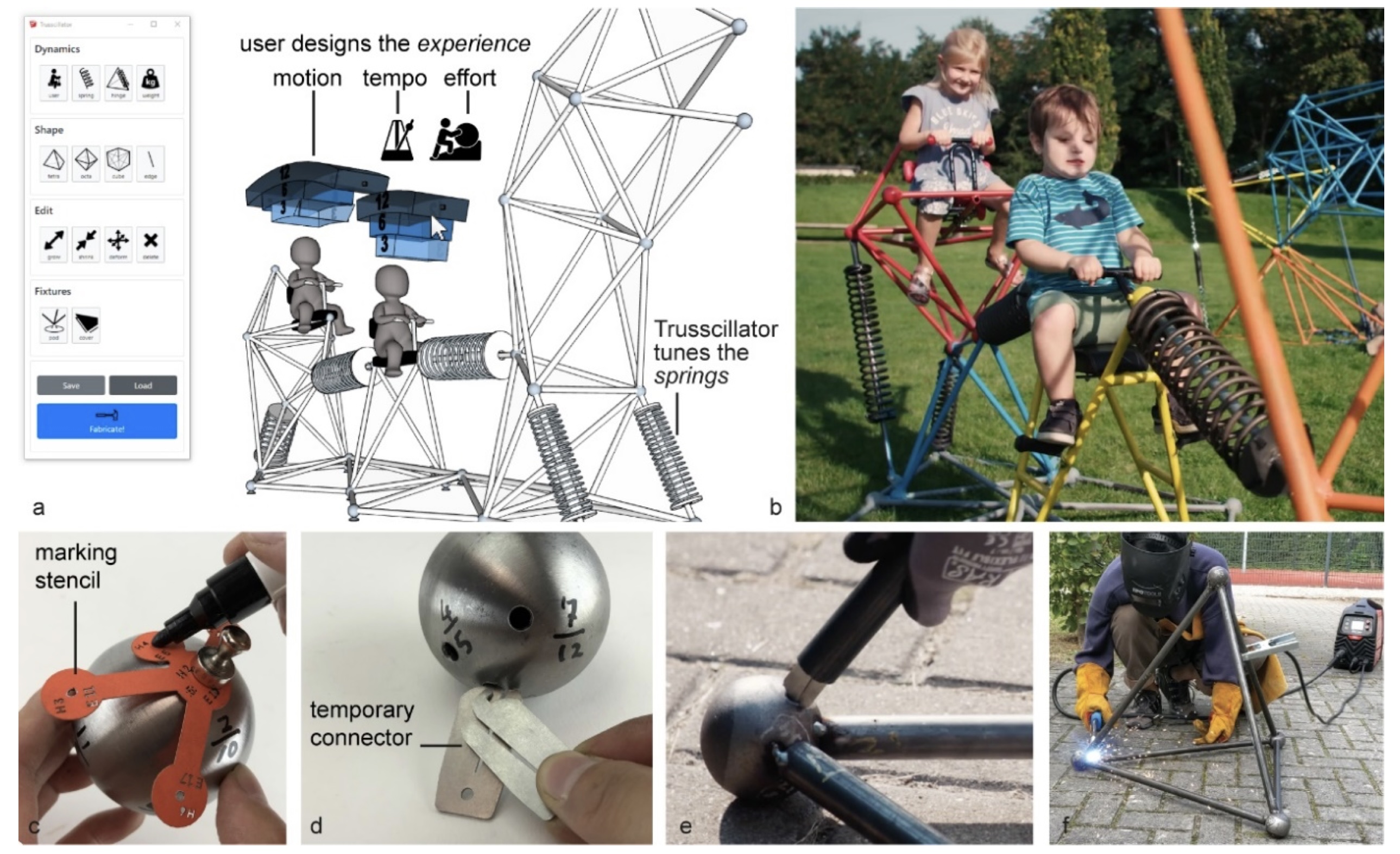 Cover for Trusscillator: a System for Fabricating Human-Scale Human-Powered Oscillating Devices